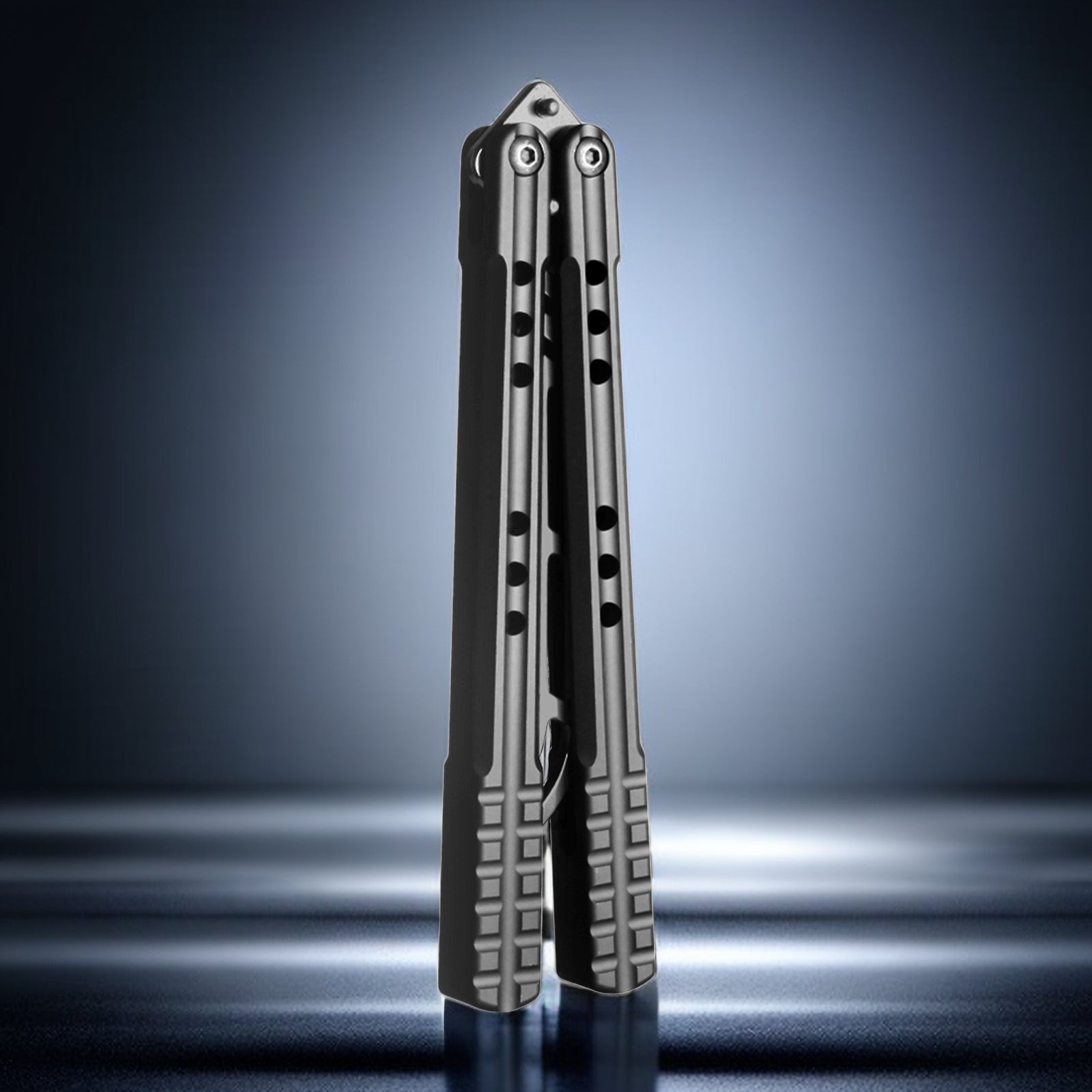 Andux Balisong Butterfly Knife CNC 6063 Aluminum Handle Effective Bushing System Lock Free CNC3