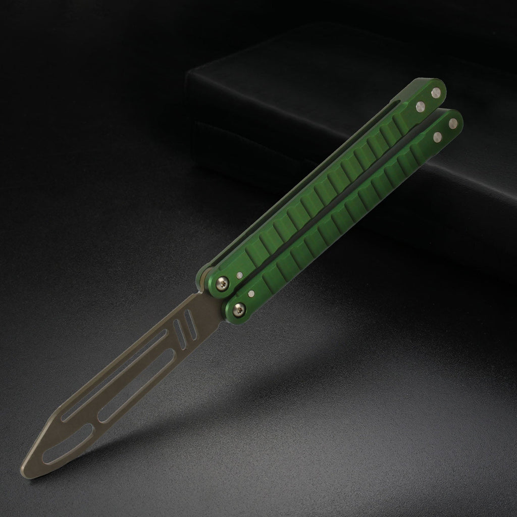 Andux Balisong Butterfly Knife CNC 7075 Aluminum Handle Effective Bushing System Lock Free