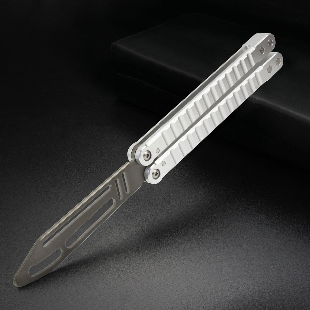 Andux Balisong Butterfly Knife CNC 7075 Aluminum Handle Effective Bushing System Lock Free