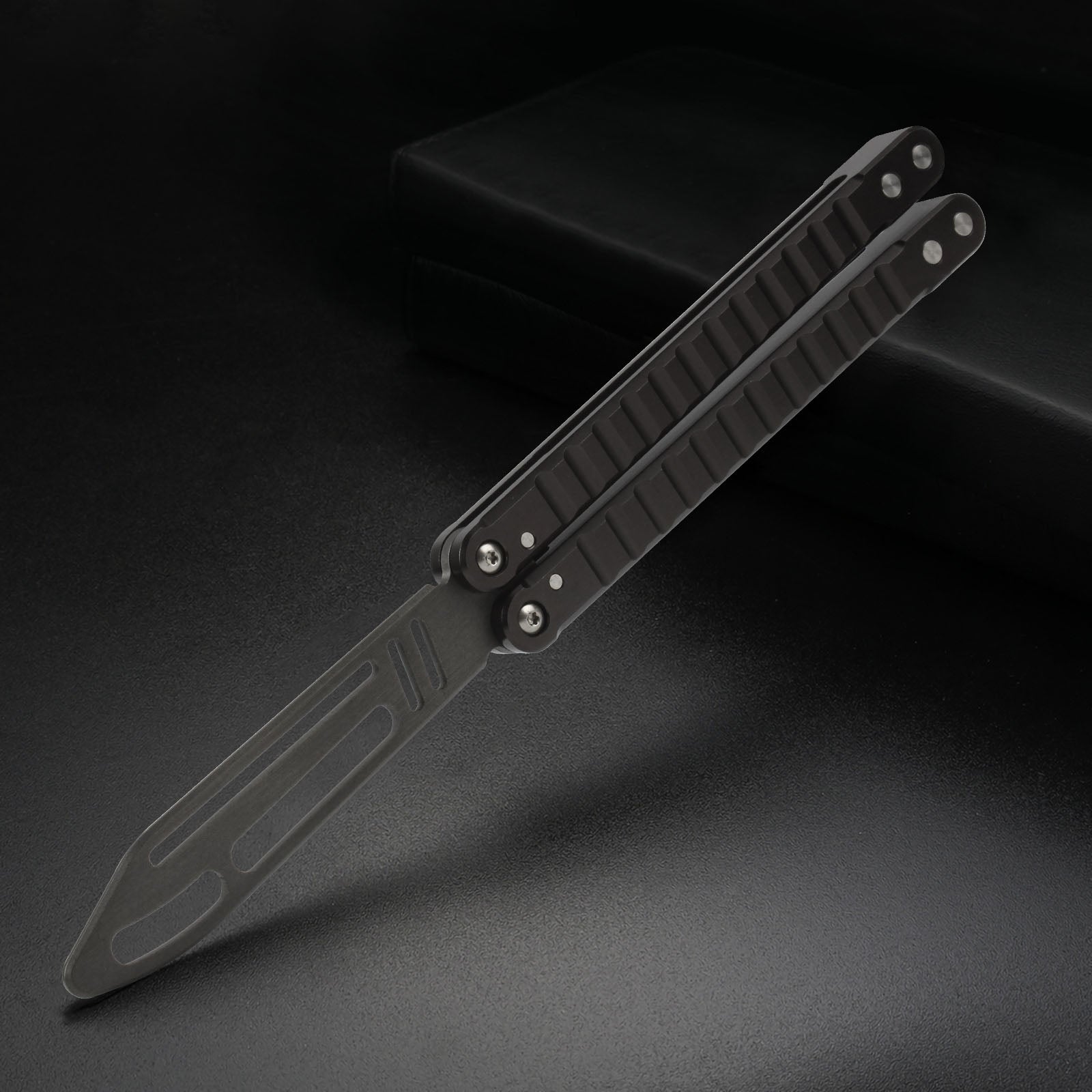 Andux Balisong Butterfly Knife CNC 7075 Aluminum Handle Effective Bushing System Lock Free